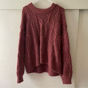 MADEWELL LARGE PINK/RED FISHERMAN SWEATER